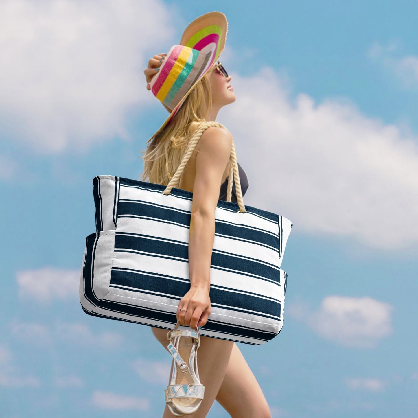 Bolso de Playa Sobredimensionado Impermeable y a Prueba de Arena – SandAway