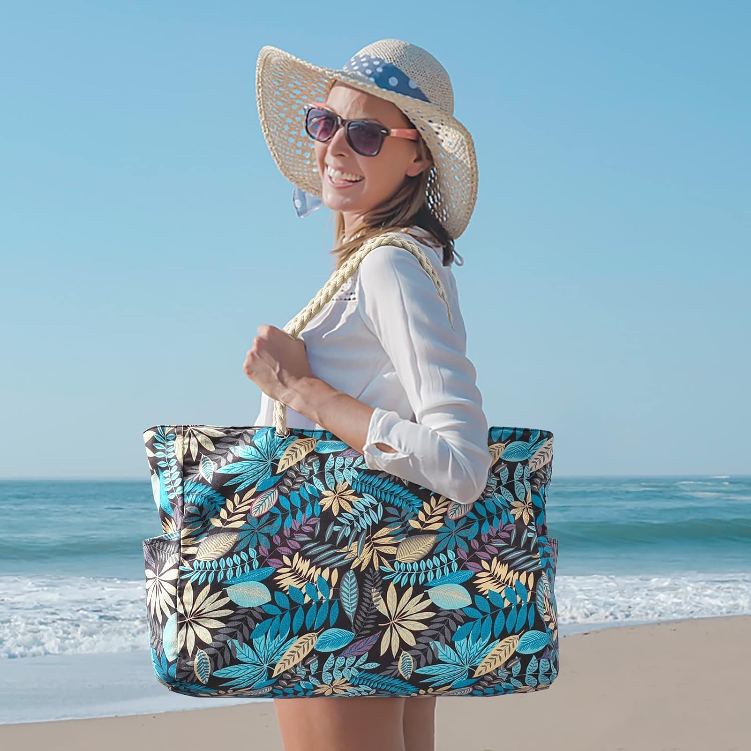 Bolso de Playa Sobredimensionado Impermeable y a Prueba de Arena – SandAway