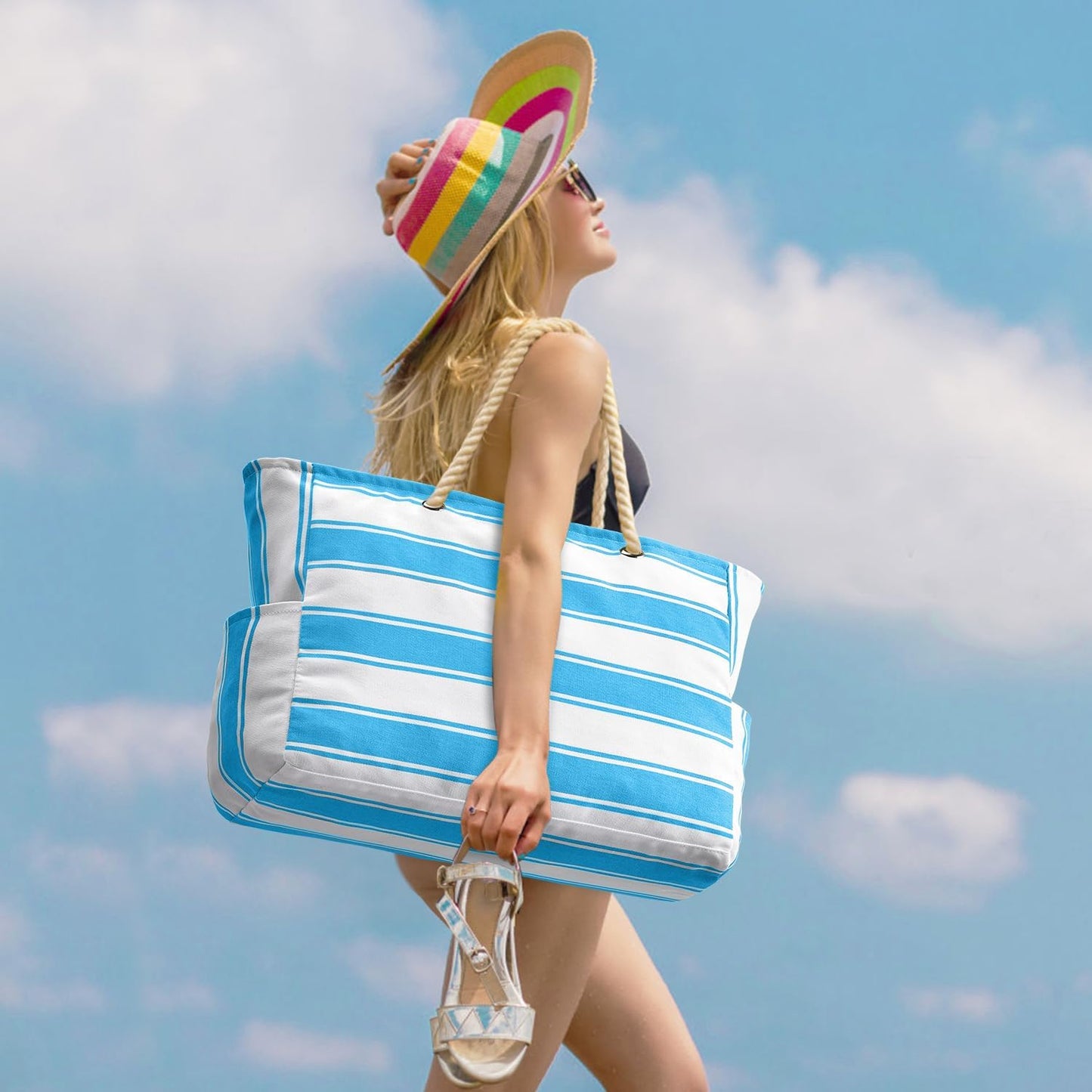 Bolso de Playa Sobredimensionado Impermeable y a Prueba de Arena – SandAway