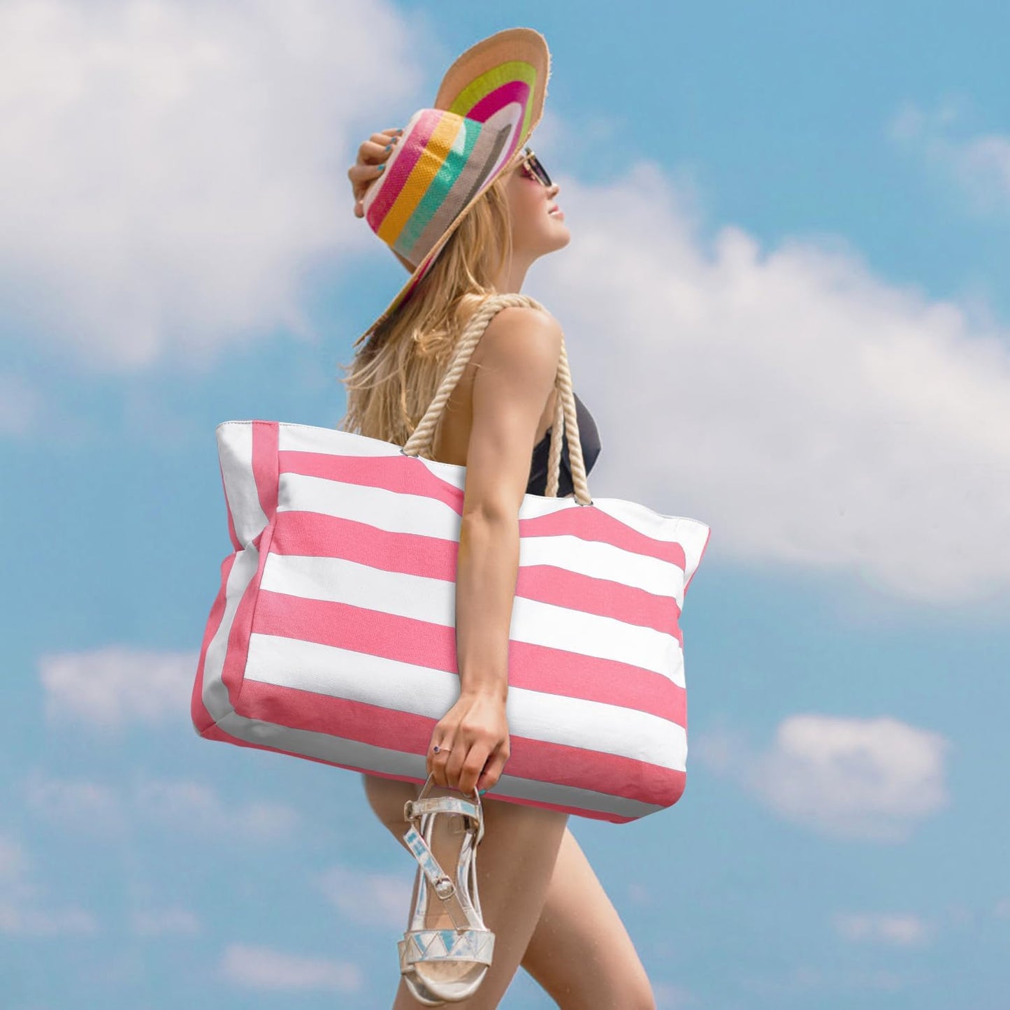 Bolso Grande Impermeable con Almacenamiento con Cremallera para Trabajo y Ocio