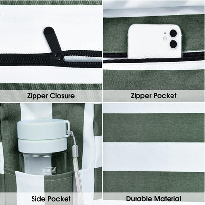 Bolso Grande Impermeable con Almacenamiento con Cremallera para Trabajo y Ocio