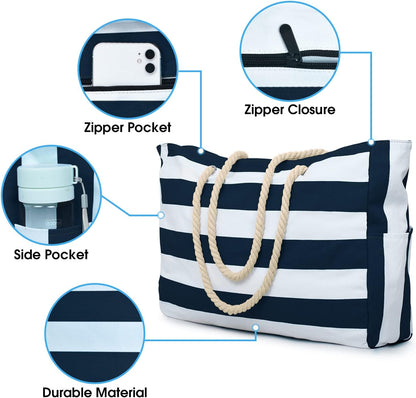 Bolso Grande Impermeable con Almacenamiento con Cremallera para Trabajo y Ocio