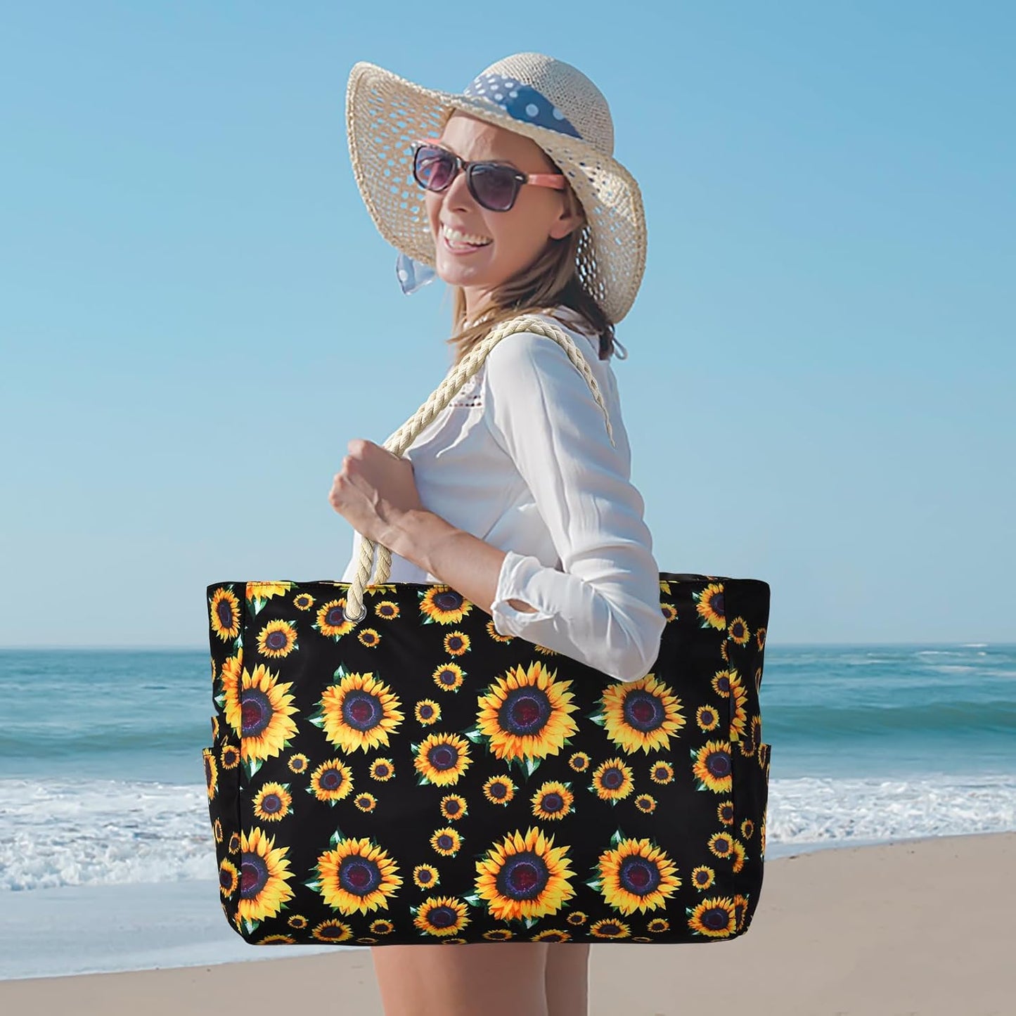 Bolso Grande Impermeable con Almacenamiento con Cremallera para Trabajo y Ocio