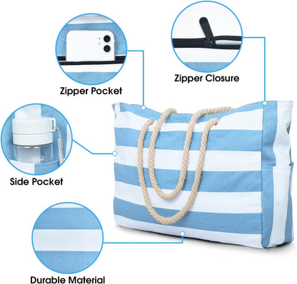 Bolso Grande Impermeable con Almacenamiento con Cremallera para Trabajo y Ocio