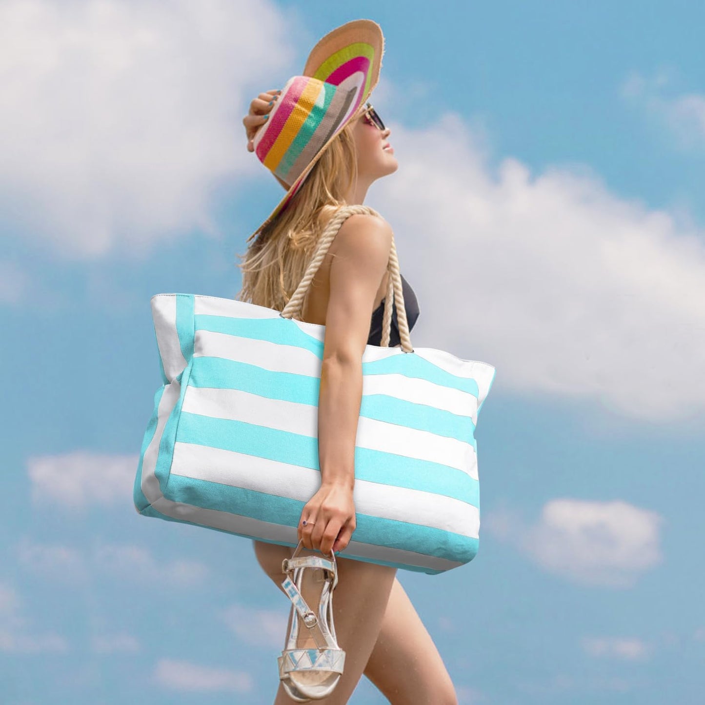 Bolso Grande Impermeable con Almacenamiento con Cremallera para Trabajo y Ocio