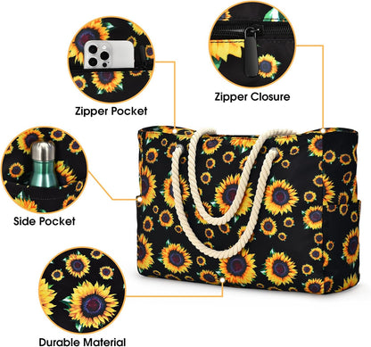 Bolso Grande Impermeable con Almacenamiento con Cremallera para Trabajo y Ocio