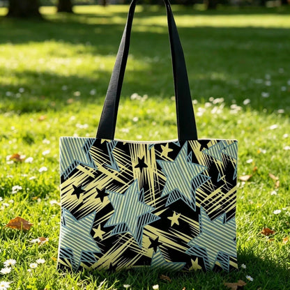Bolso tote elegante con estampado de estrellas