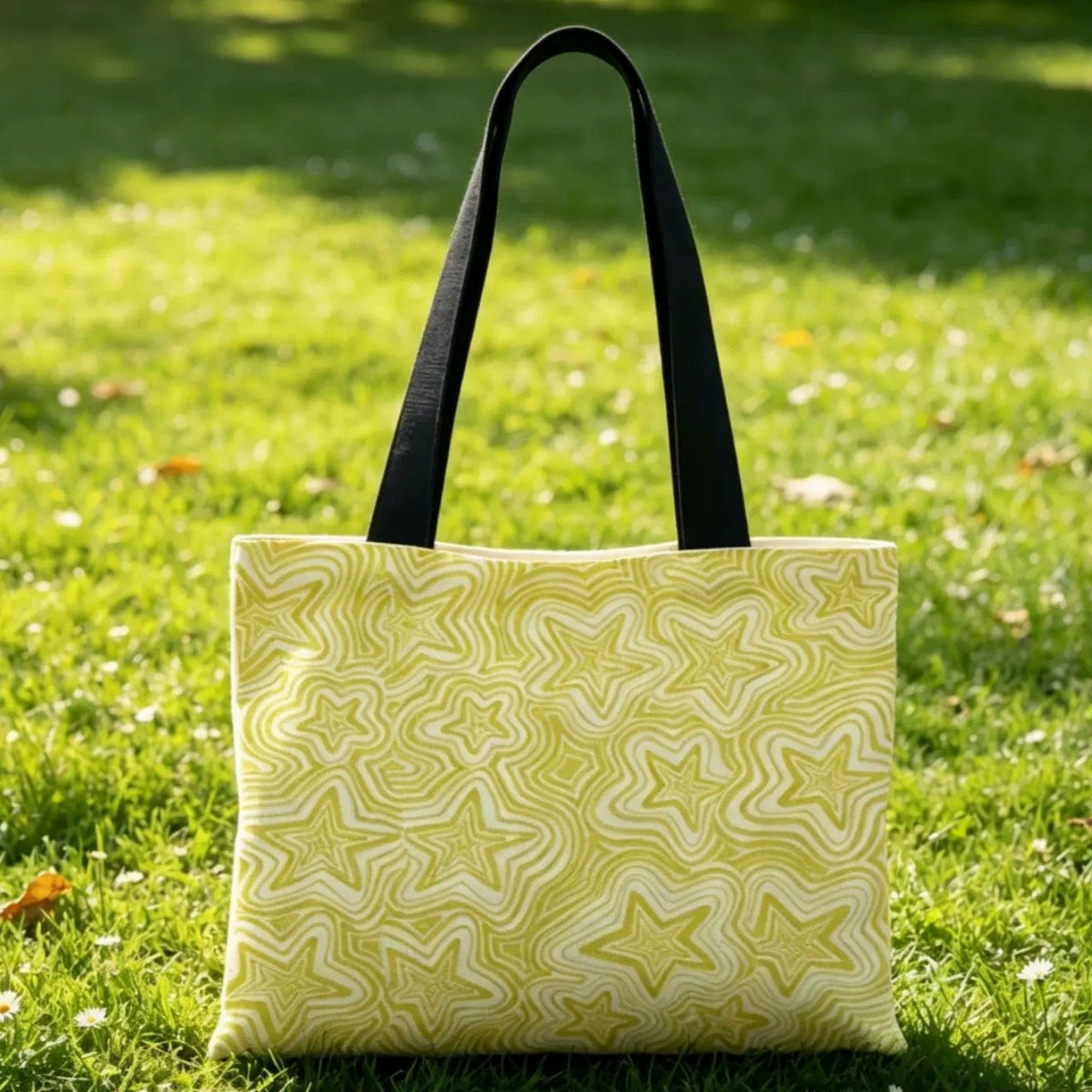 Bolso tote elegante con estampado de estrellas