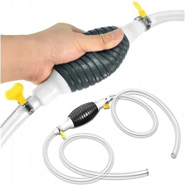 Bomba de transferencia manual de líquidos con manguera flexible para combustible, aceite y agua
