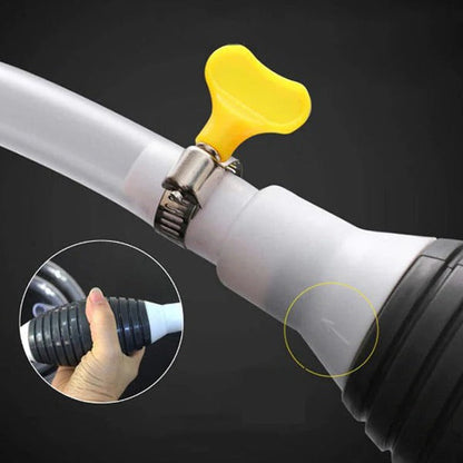 Bomba de transferencia manual de líquidos con manguera flexible para combustible, aceite y agua