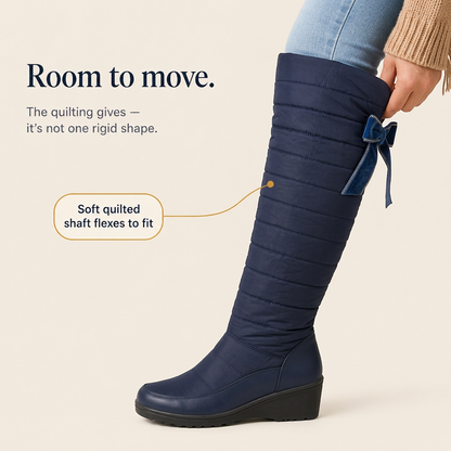 Botas altas de invierno acolchadas estilo plumífero