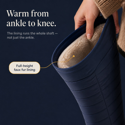 Botas altas de invierno acolchadas estilo plumífero