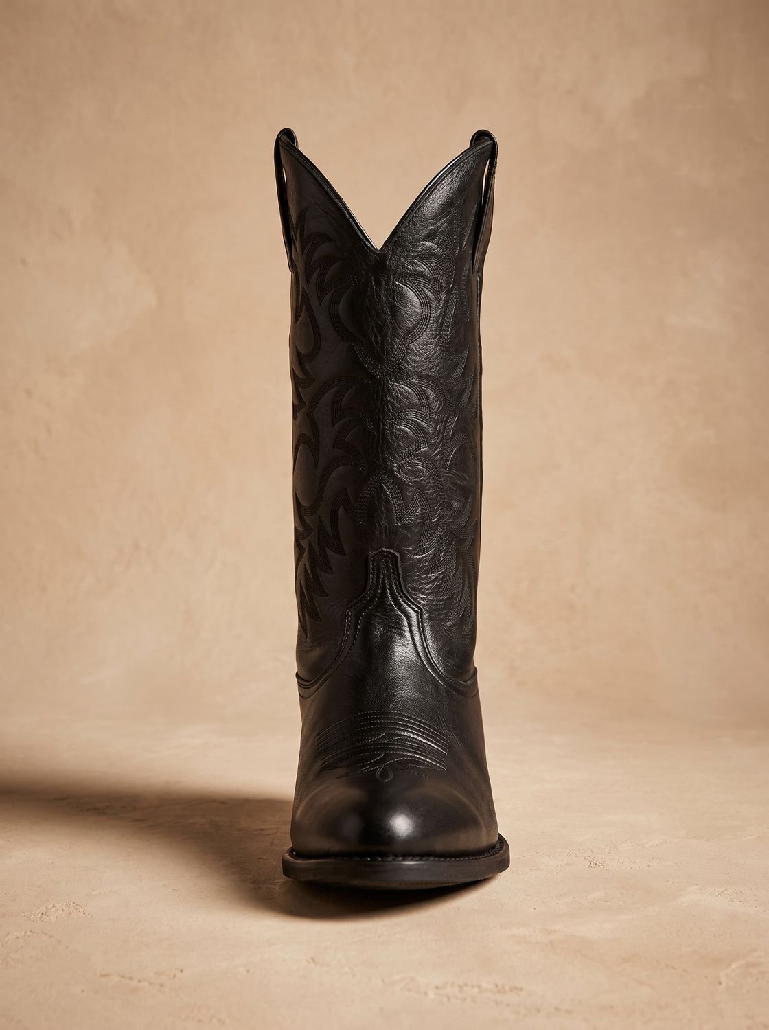 Botas cowboy de media caña bordadas con tacón de bloque para mujer