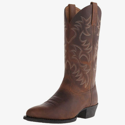 Botas cowboy de media caña bordadas para mujer