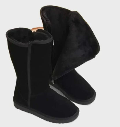 Botas de ante para mujer con piel de oveja