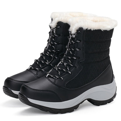 Botas de invierno forradas, impermeables y antideslizantes para mujer