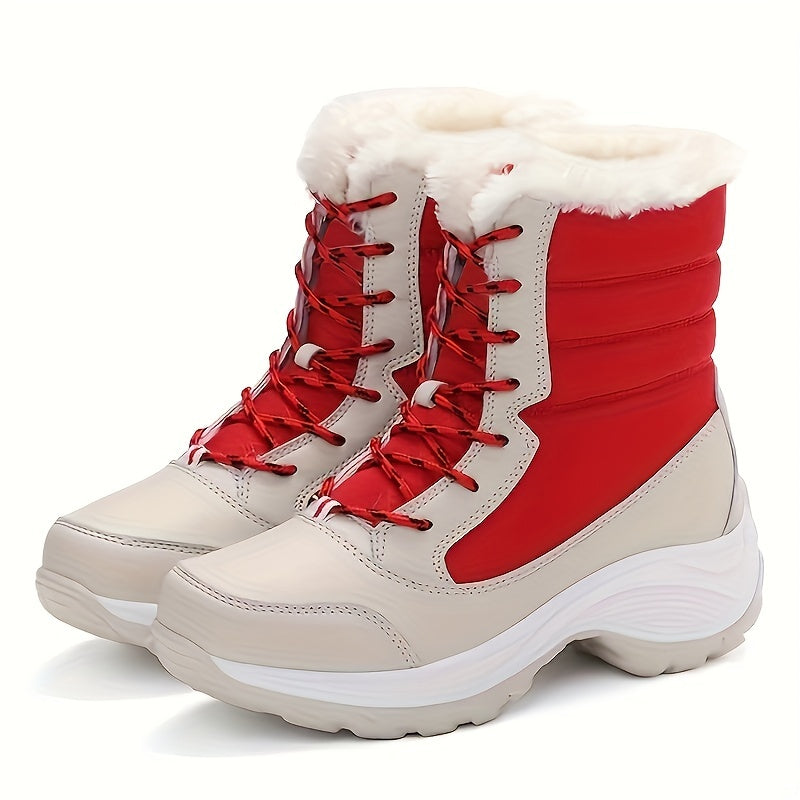 Botas de invierno forradas, impermeables y antideslizantes para mujer