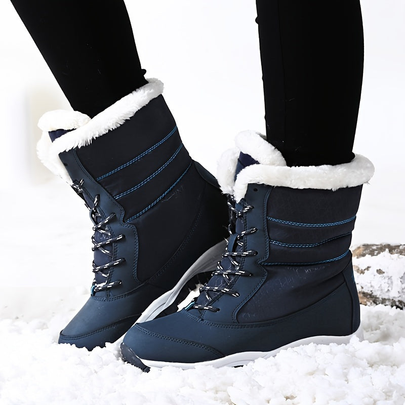Botas de invierno forradas, impermeables y antideslizantes para mujer