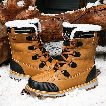Botas de invierno para hombre - Botas de nieve con forro cálido y suela antideslizante