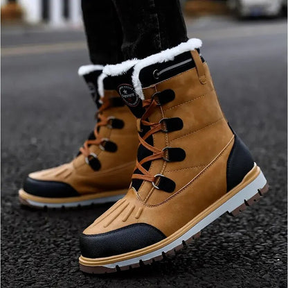 Botas de invierno para hombre - Botas de nieve con forro cálido y suela antideslizante