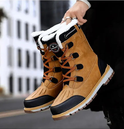 Botas de invierno para hombre - Botas de nieve con forro cálido y suela antideslizante