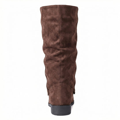 Botas de invierno suaves de ante para mujer