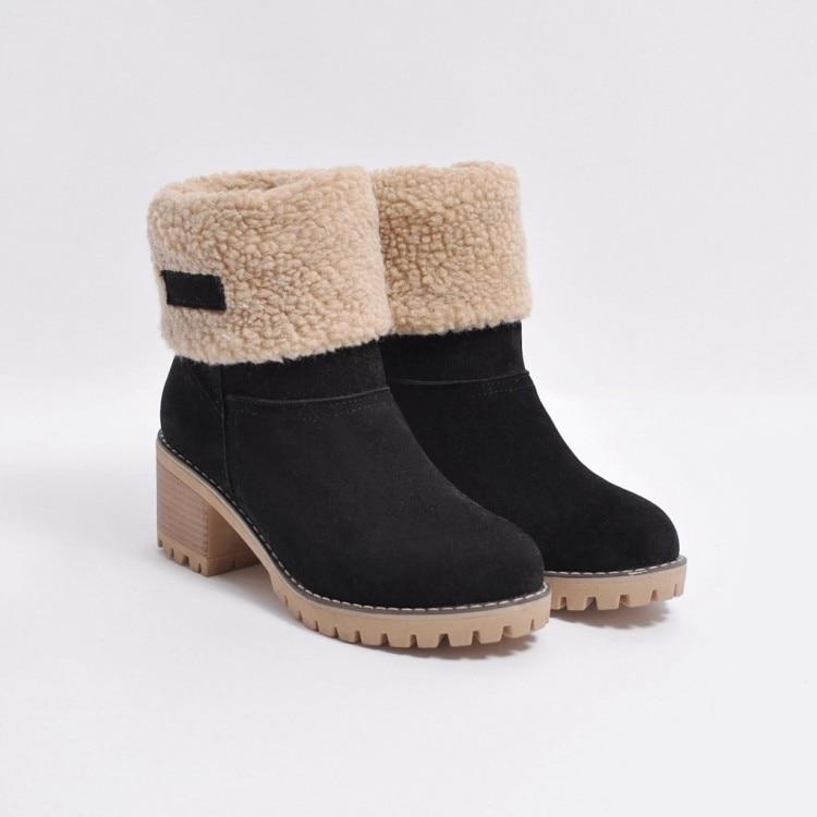 Botas de Nieve Cálidas con Forro de Piel Sintética - Elegantes y Cómodas