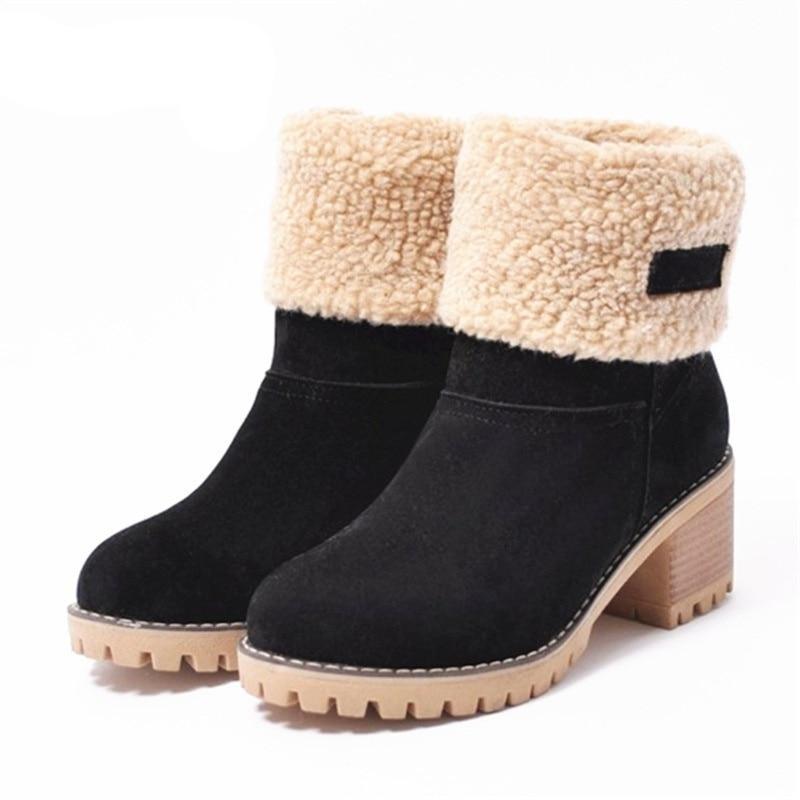 Botas de Nieve Cálidas con Forro de Piel Sintética - Elegantes y Cómodas