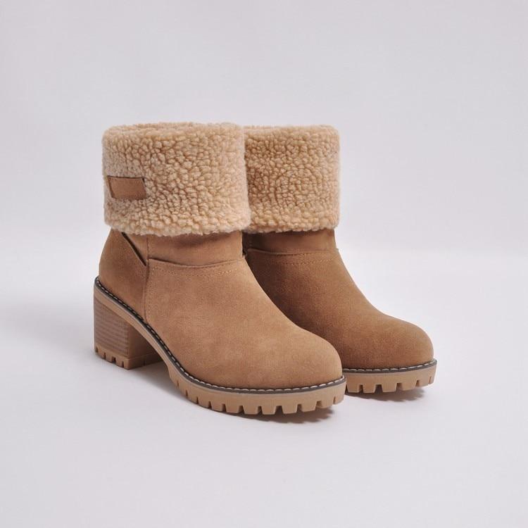 Botas de Nieve Cálidas con Forro de Piel Sintética - Elegantes y Cómodas