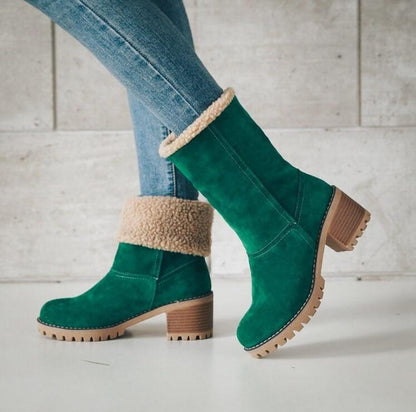 Botas de Nieve Cálidas con Forro de Piel Sintética - Elegantes y Cómodas
