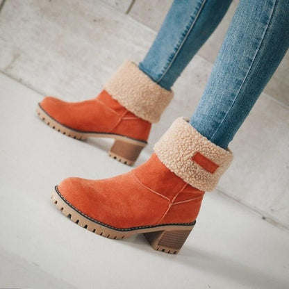 Botas de Nieve Cálidas con Forro de Piel Sintética - Elegantes y Cómodas