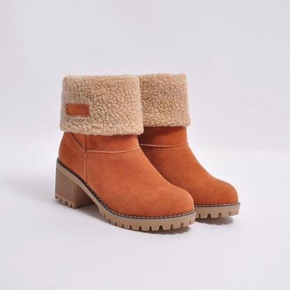Botas de Nieve Cálidas con Forro de Piel Sintética - Elegantes y Cómodas