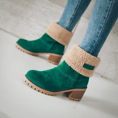 Botas de Nieve Cálidas con Forro de Piel Sintética - Elegantes y Cómodas