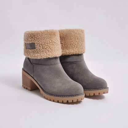 Botas de Nieve Cálidas con Forro de Piel Sintética - Elegantes y Cómodas