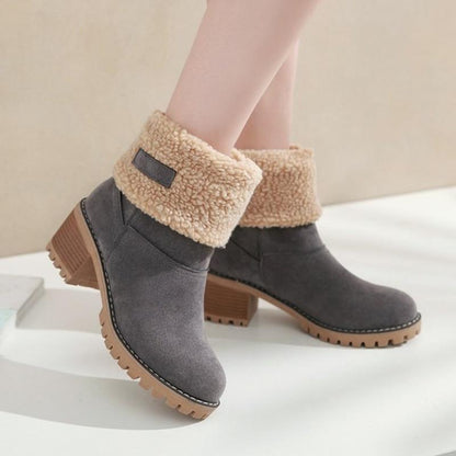 Botas de Nieve Cálidas con Forro de Piel Sintética - Elegantes y Cómodas