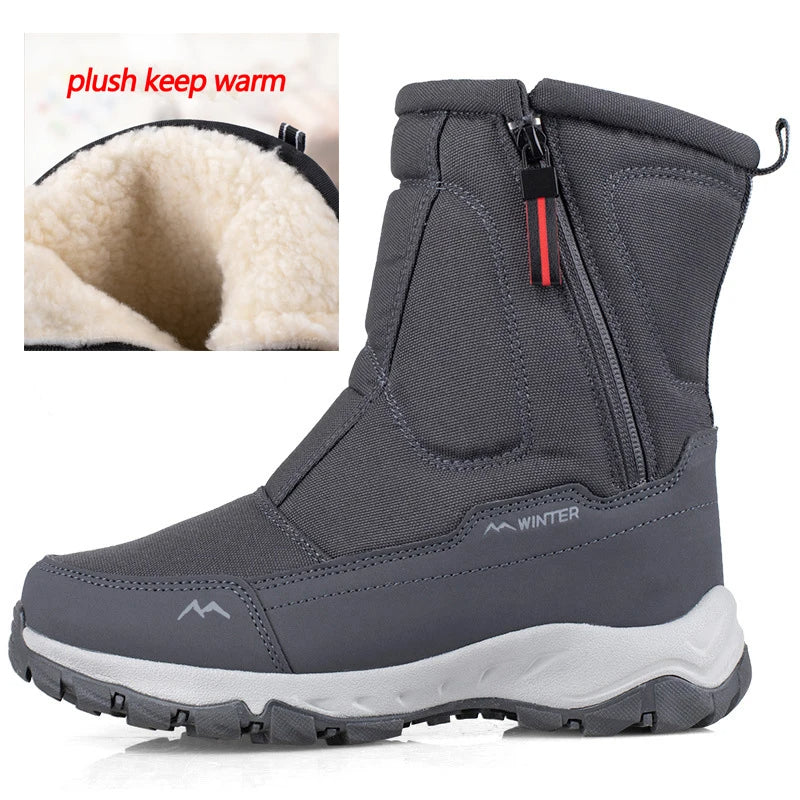 Botas de nieve de media caña - Botas cálidas de invierno