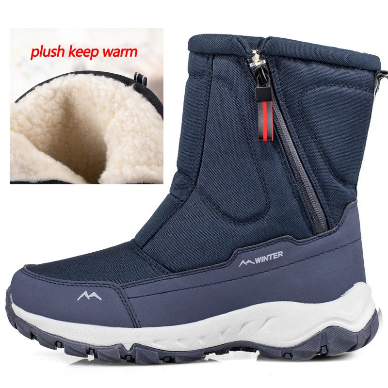 Botas de nieve de media caña - Botas cálidas de invierno