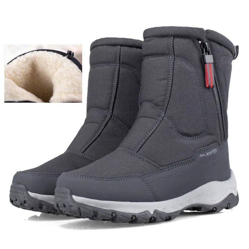 Botas de nieve de media caña - Botas cálidas de invierno