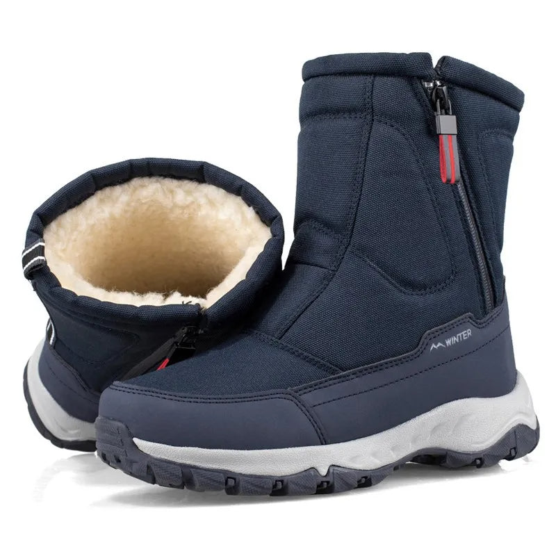 Botas de nieve de media caña - Botas cálidas de invierno