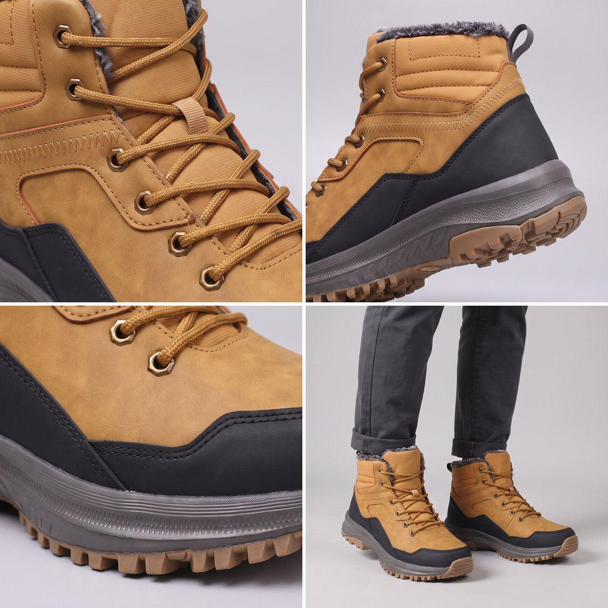 Botas de senderismo térmicas clásicas para hombre