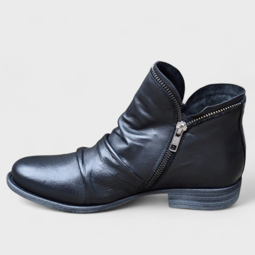 Botines al tobillo para mujer con cremallera lateral