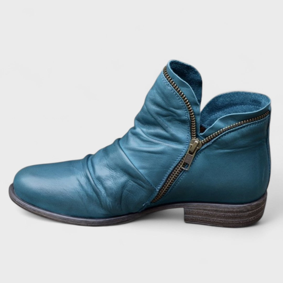 Botines al tobillo para mujer con cremallera lateral
