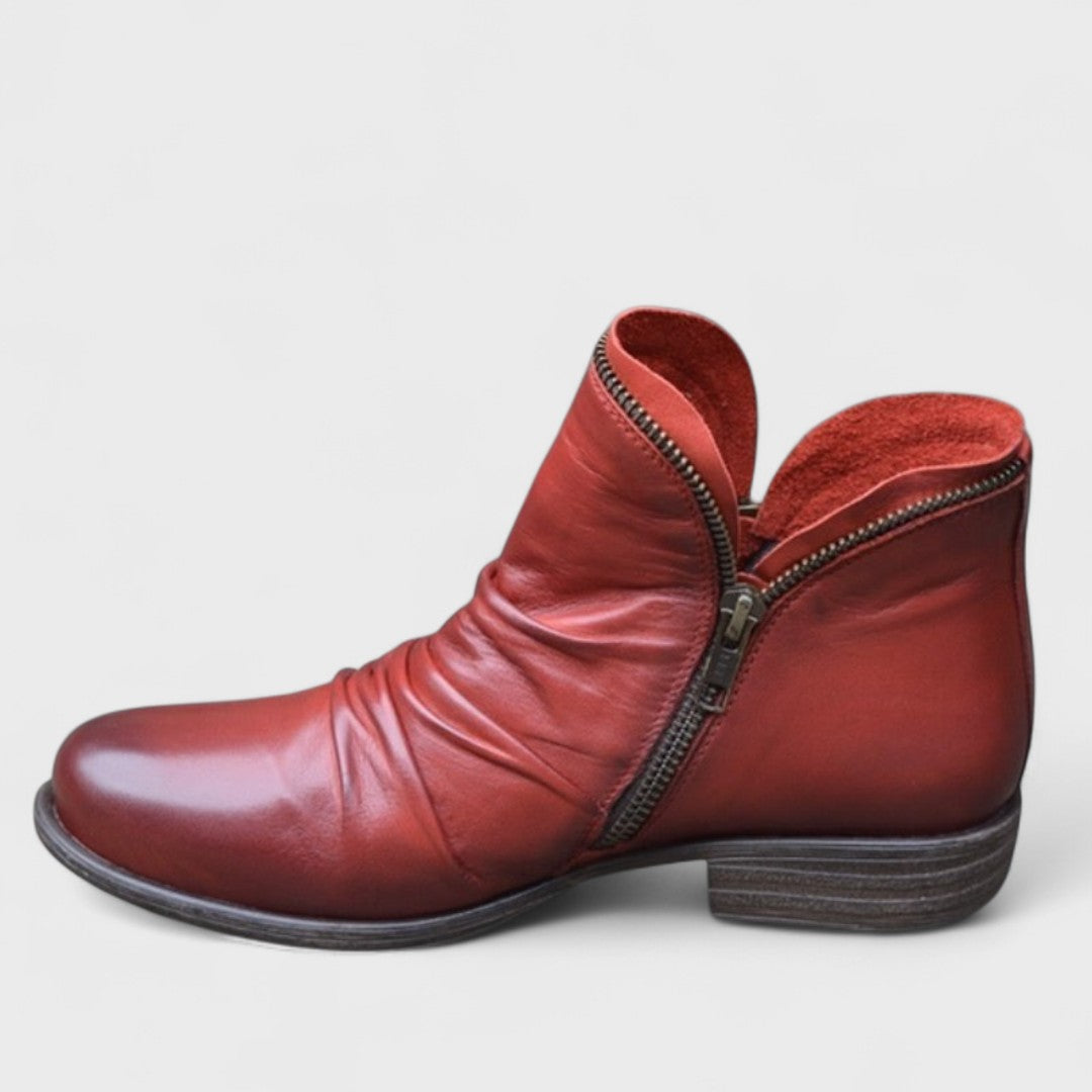 Botines al tobillo para mujer con cremallera lateral