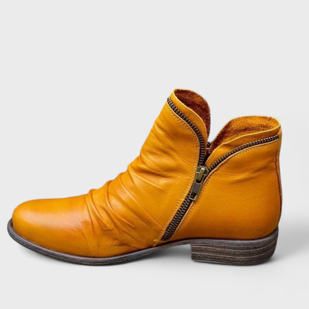 Botines al tobillo para mujer con cremallera lateral