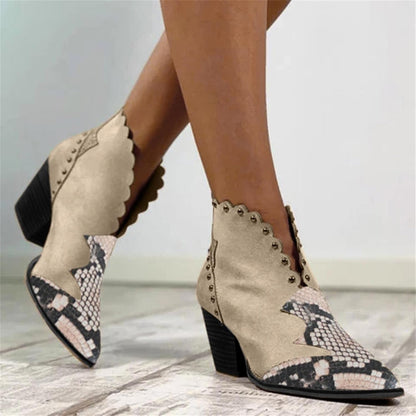 Botines camperos para mujer con cordones
