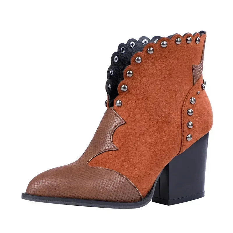 Botines camperos para mujer con cordones