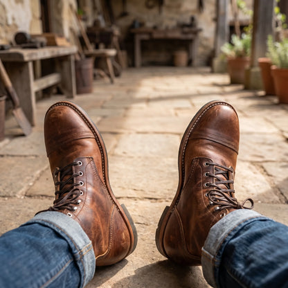 Botines con cordones
