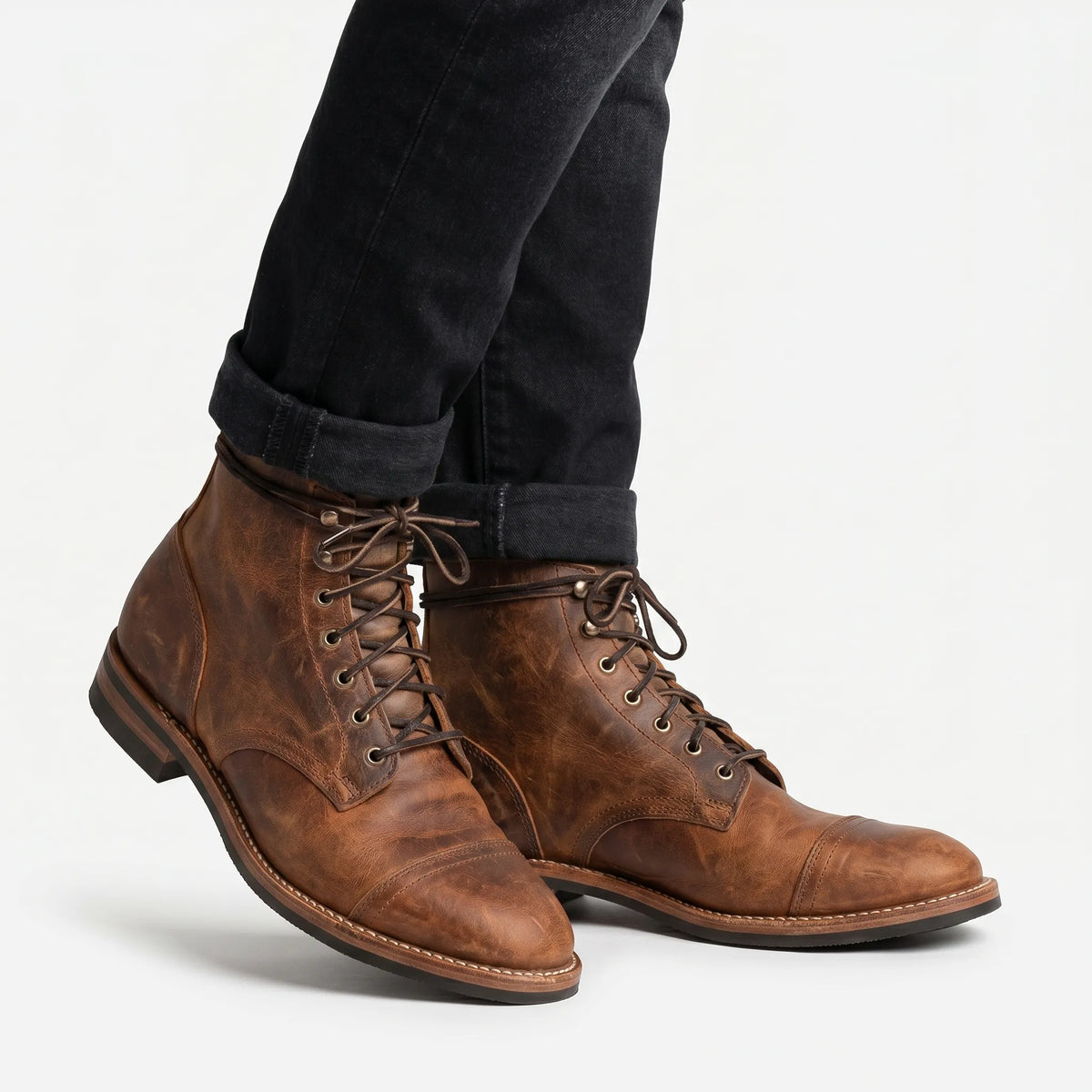Botines con cordones