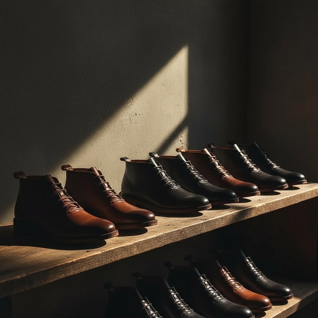 Botines de piel premium para hombre