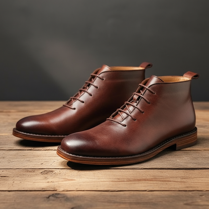 Botines de piel premium para hombre